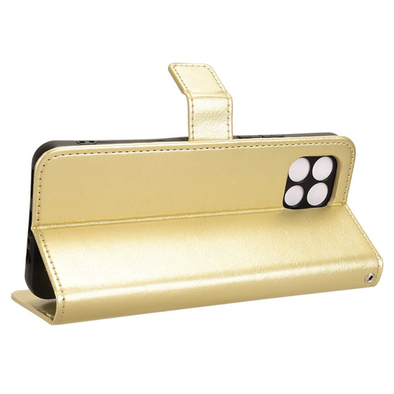 Cu clapetă pentru T Phone 2 5G, Crazy Horse Wallet, de aur