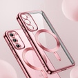 Husă pentru Samsung Galaxy S23 Plus, Electro MagSafe, roz rose gold + Sticlă pentru ecran