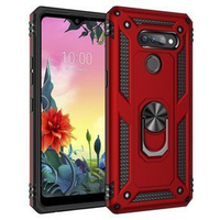 Husă blindată pentru LG K50S, Nox Case Ring, roșu