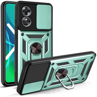 Husă blindată pentru Oppo A17, CamShield Slide, verde