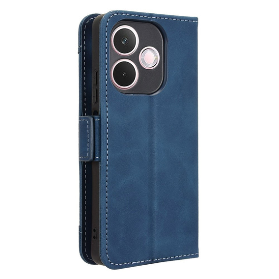 Cu clapetă pentru Oppo A5 Pro 5G, Card Slot, albastru închis