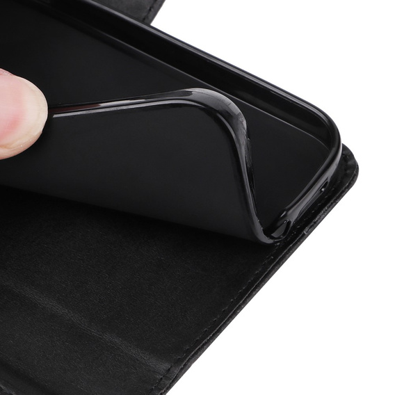 Cu clapetă pentru Samsung Galaxy A34 5G, Leather Wallet, negru