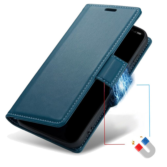 Husă pentru Realme 12 Pro 5G / 12 Pro+ 5G, ERBORD Glossy Litchi, portofel cu clapetă, albastru