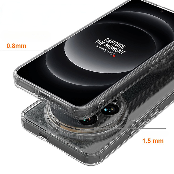 Huse pentru Xiaomi 14 Ultra, Fusion Hybrid, transparentă