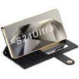 Husă flip pentru Samsung Galaxy S24 Ultra, GKK Mirror Wallet, negru