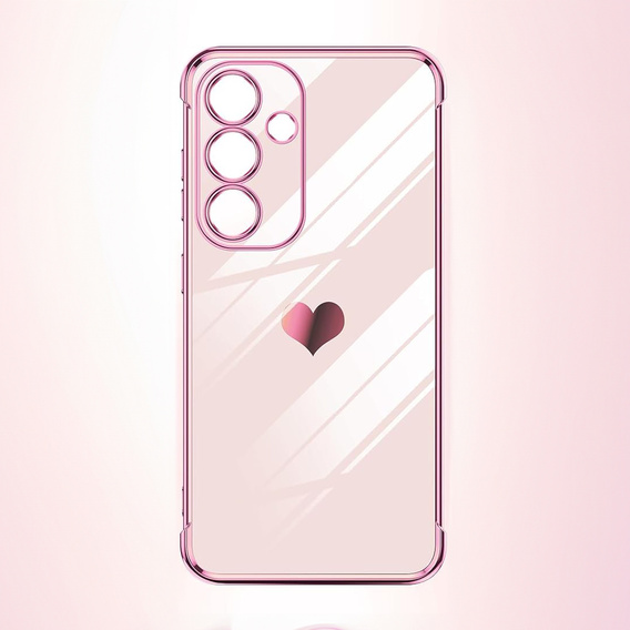 Huse pentru Samsung Galaxy S25 FE, Electro heart, roz rose gold