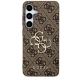 GUESS Huse pentru Samsung Galaxy A55, 4G Big Metal Logo, maro