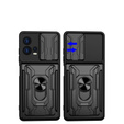 Husă blindată pentru Motorola Edge 30 Fusion 5G, Camera Slide Card Slot, negru