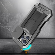 Husă pentru iPhone 16 Pro Max, R-JUST CamShield Slide, armată, negru