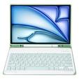 Carcasă + tastatură Apple iPad Air 11" 6 gen. 2024, Leather Pen Slot, verde deschis