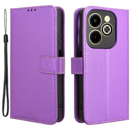 Cu clapetă pentru Infinix Hot 40i, Wallet Smart Magnet, violet