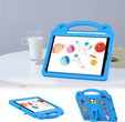 Husă pentru copii pentru iPad 10.2" 2021/2020/2019 (9/8/7 gen.) / Air 10.5" 2019 (3 gen.), Cute Patterns, cu suport, albastru