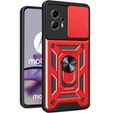 Husă blindată pentru Motorola Moto G13 / G23, CamShield Slide, roșu