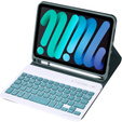 Carcasă cu tastatură bluetooth pentru iPad mini 8.3" 2021 (6 gen.) / iPad mini 8.3" 2024 (7 gen.), verde închis
