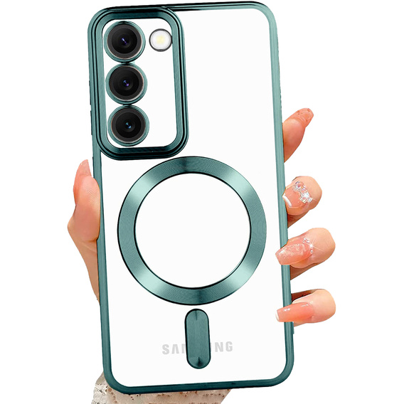 Husă pentru Samsung Galaxy S23 Plus, Electro MagSafe, verde + Sticlă pentru ecran