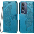 Cu clapetă pentru Vivo Y19s, Butterfly, albastru