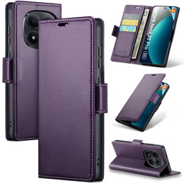 Husă flip lucioasă ERBORD Litchi pentru Xiaomi Redmi Note 15 Pro 5G