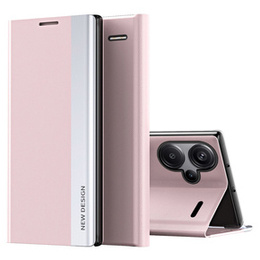 Cu clapetă pentru Xiaomi Redmi Note 13 Pro+, Side Magnetic, roz