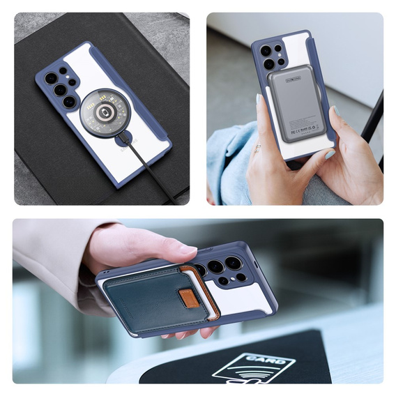 Dux Ducis Huse pentru Samsung Galaxy S25 Ultra, Skin X Pro, MagSafe, albastru închis