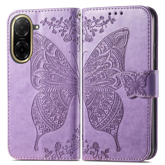 Cu clapetă pentru Xiaomi Redmi A5, Butterfly, violet