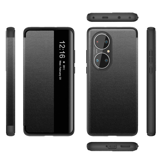 Husă cu clapetă pentru Huawei P50 Pro, Side View, albastru