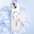 Husă pentru iPhone 13, Electro MagSafe, de argint + Sticlă pentru ecran