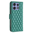 Cu clapetă pentru Motorola Edge 50 Pro 5G, Wallet, BINFEN COLOR, verde