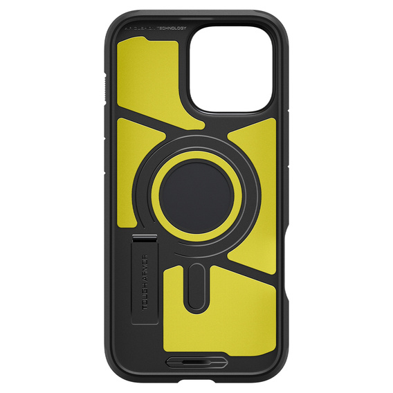 Carcasa Spigen pentru iPhone 16 Pro Max, Tough Armor Mag MagSafe, negru + 9H Tempered Glass