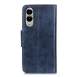 Cu clapetă pentru Samsung Galaxy S25 Edge, Crazy Horse Wallet, albastru