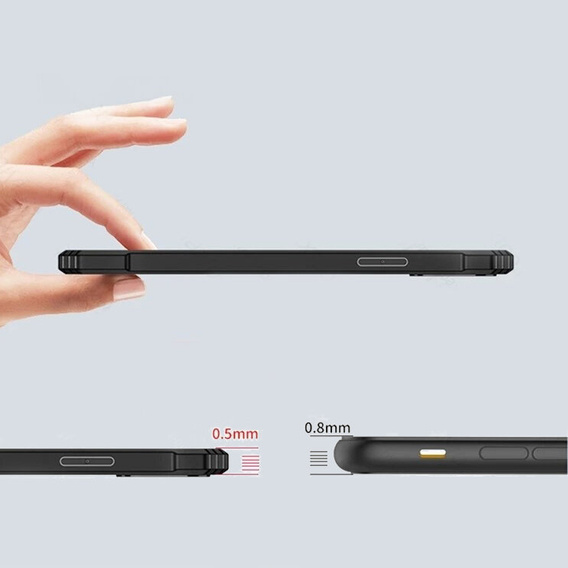 Carcasă pentru Motorola Edge 50 Fusion 5G, cu placă magnetică, transparent / negru