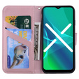 Cu clapetă pentru Motorola Moto G22, Wallet Bunny, roz