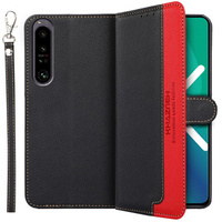 Cu clapetă pentru Sony Xperia 1 IV, Case KHAZNEH RFID, negru