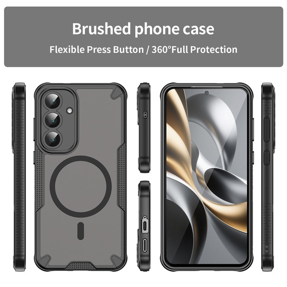 Husă blindată pentru Samsung Galaxy S25 FE, pentru MagSafe, negru mat