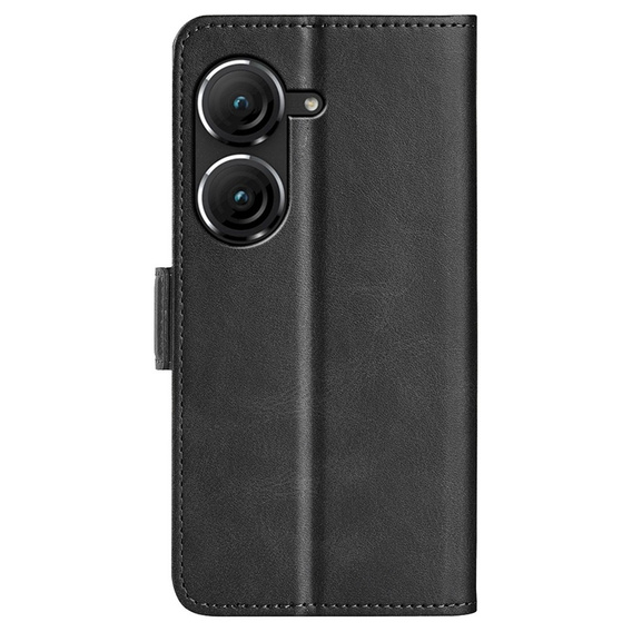 Cu clapetă pentru Asus Zenfone 9 5G / 10 5G, Wallet PU Leather Case, negru