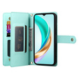Cu clapetă pentru Honor Magic 7 Lite, Wallet Zipper Pocket, de mentă