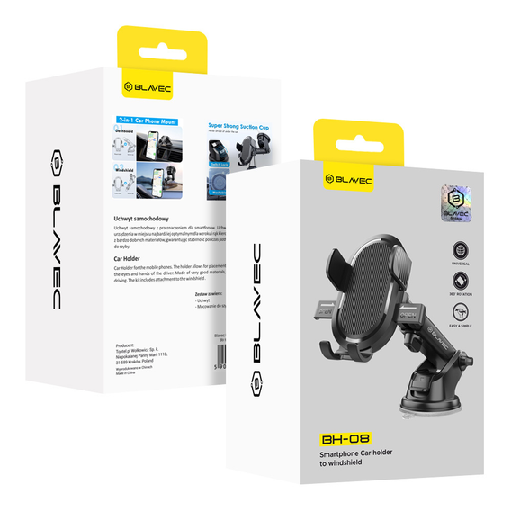 Suport de parbriz auto cu reglare și prindere automată pentru smartphone-uri cu lățimea de la 6 la 8,5 cm