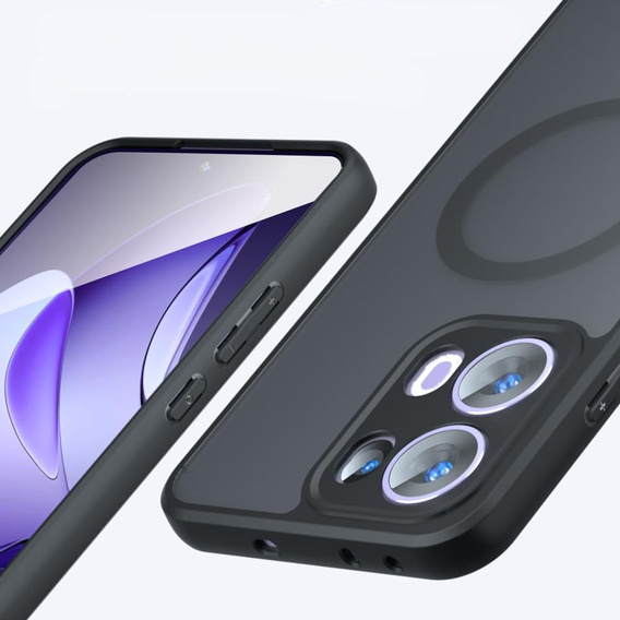 Husă pentru Oppo Reno 13 Pro, pentru MagSafe, ERBORD Matt Case, negru