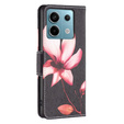 Cu clapetă pentru Xiaomi Redmi Note 13 Pro 5G, Wallet, Lotus negru
