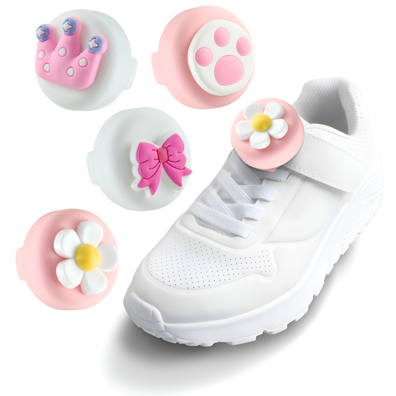 Set de 4 huse pentru Apple AirTag, cu motive feminine - roz