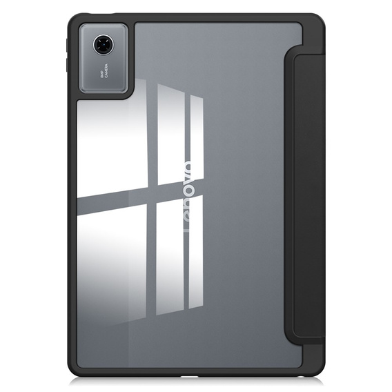 Husă pentru Lenovo Idea Tab 11" / Tab K11 11" (2 gen.), cu spate transparent și suport pentru stylus, negru