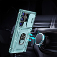 Husă blindată pentru Samsung Galaxy S23 Ultra, CamShield Slide, verde