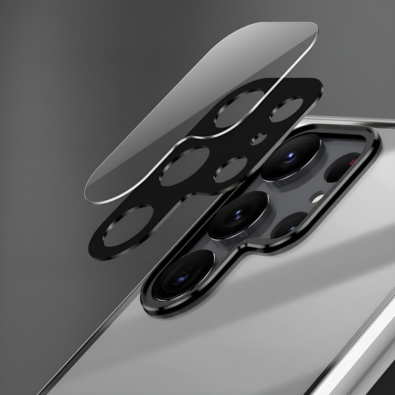 Husa pentru Samsung Galaxy S25 Ultra, Magnetic Dual Glass, de argint