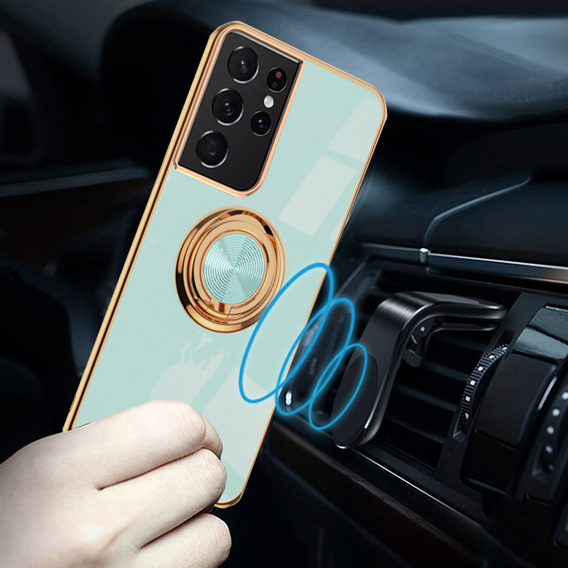 Huse pentru Samsung Galaxy S22 Ultra, Electro Ring, de mentă