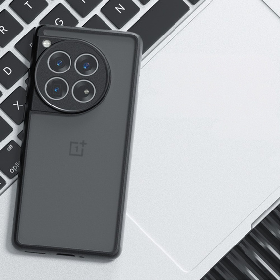 Carcasă pentru OnePlus 12 5G, Fusion Hybrid, cu protecție pentru camera foto, transparent / negru
