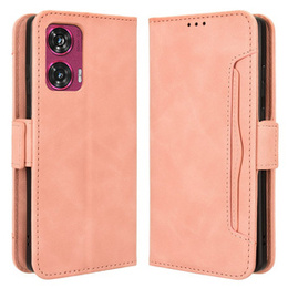 Cu clapetă pentru Motorola Edge 50 Fusion 5G, Card Slot, roz