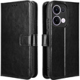 Cu clapetă pentru Oppo Reno 13, Crazy Horse Wallet, negru