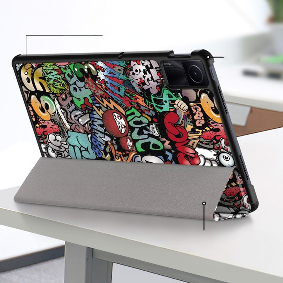 Husă pentru Xiaomi Redmi Pad SE 11", Smartcase, graffiti