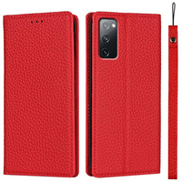 Husă din piele pentru Samsung Galaxy S20 FE, ERBORD Grain Leather, roșu