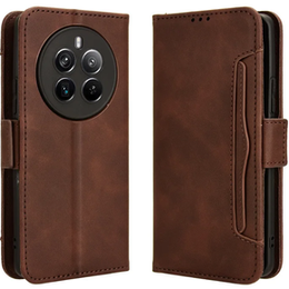 Cu clapetă pentru Realme 12 Pro 5G / 12 Pro+ 5G, Card Slot, maro