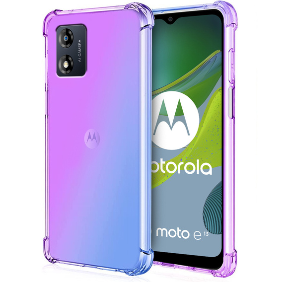 Husa pentru Motorola Moto E13, Gradient Dropproof, Violet / albastru